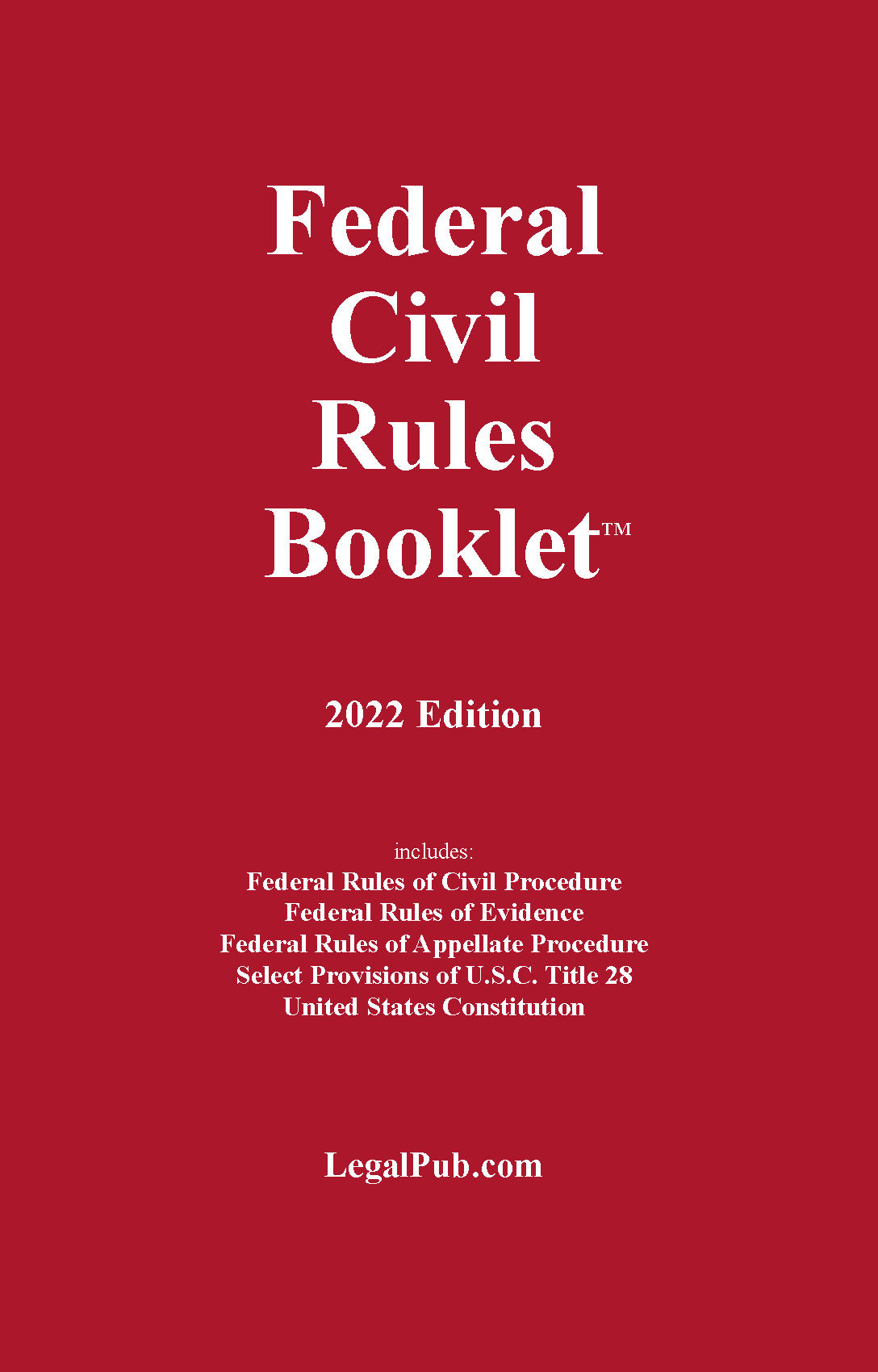 Federal Rules of Civil Procedure 2022 ed. 25 Legalpub